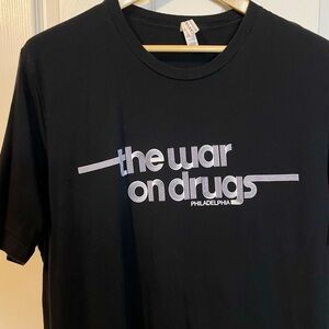 Bella Canvas The War on Drugs indie rock band tee black w/ white graphic sz 2XL